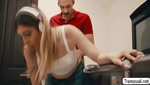 Aroused Stepfather Bareback Fucks His Ladyboy Stepdaughter